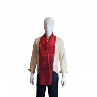 Khăn đũi dài tơ tằm Huyền Thoại Hồng ruby 45*180 cm